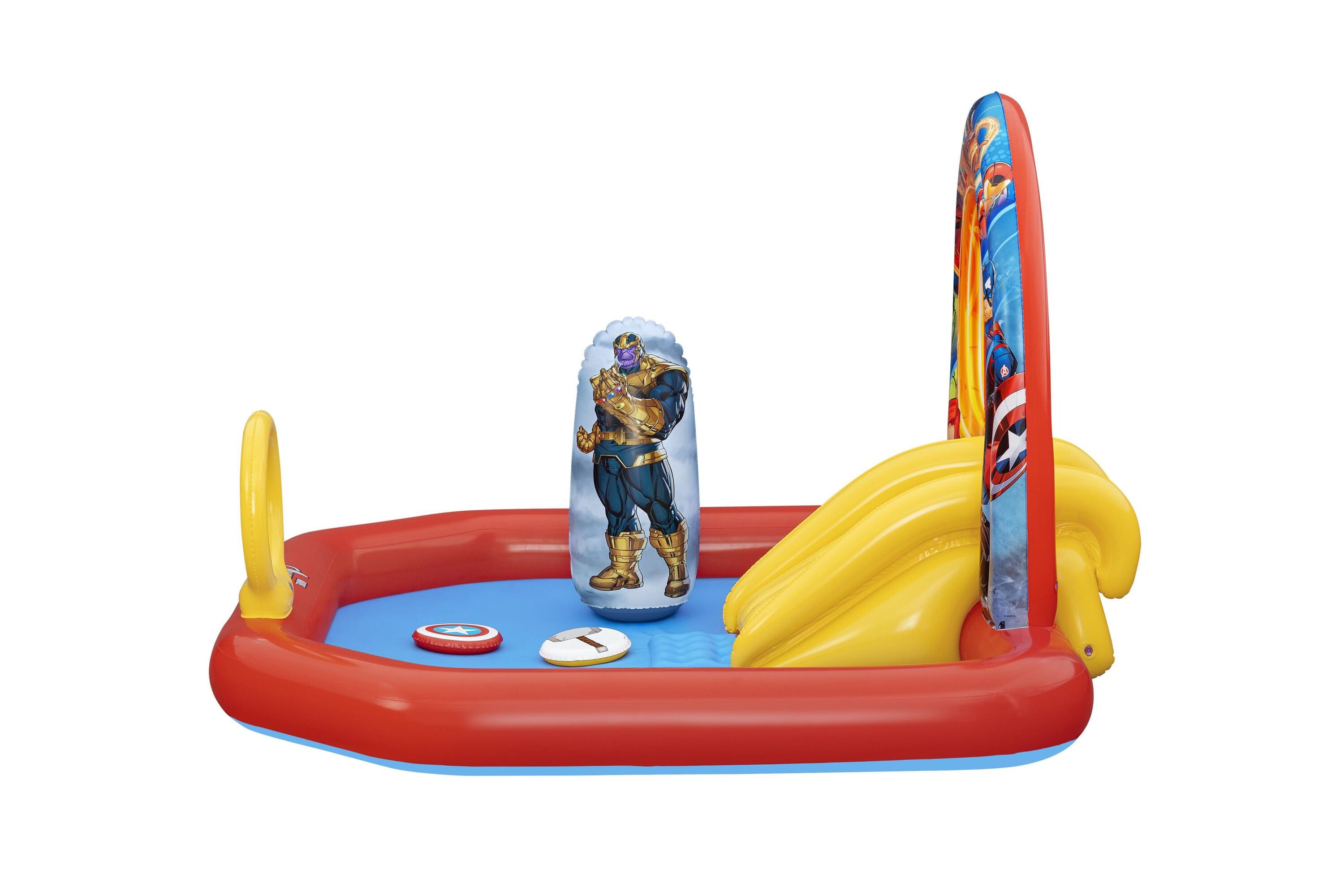 6'11" X 6'6" X 49"/2.11M X 1.98M X 1.25M AVENGERS ASSEMBLE PLAY CENTER