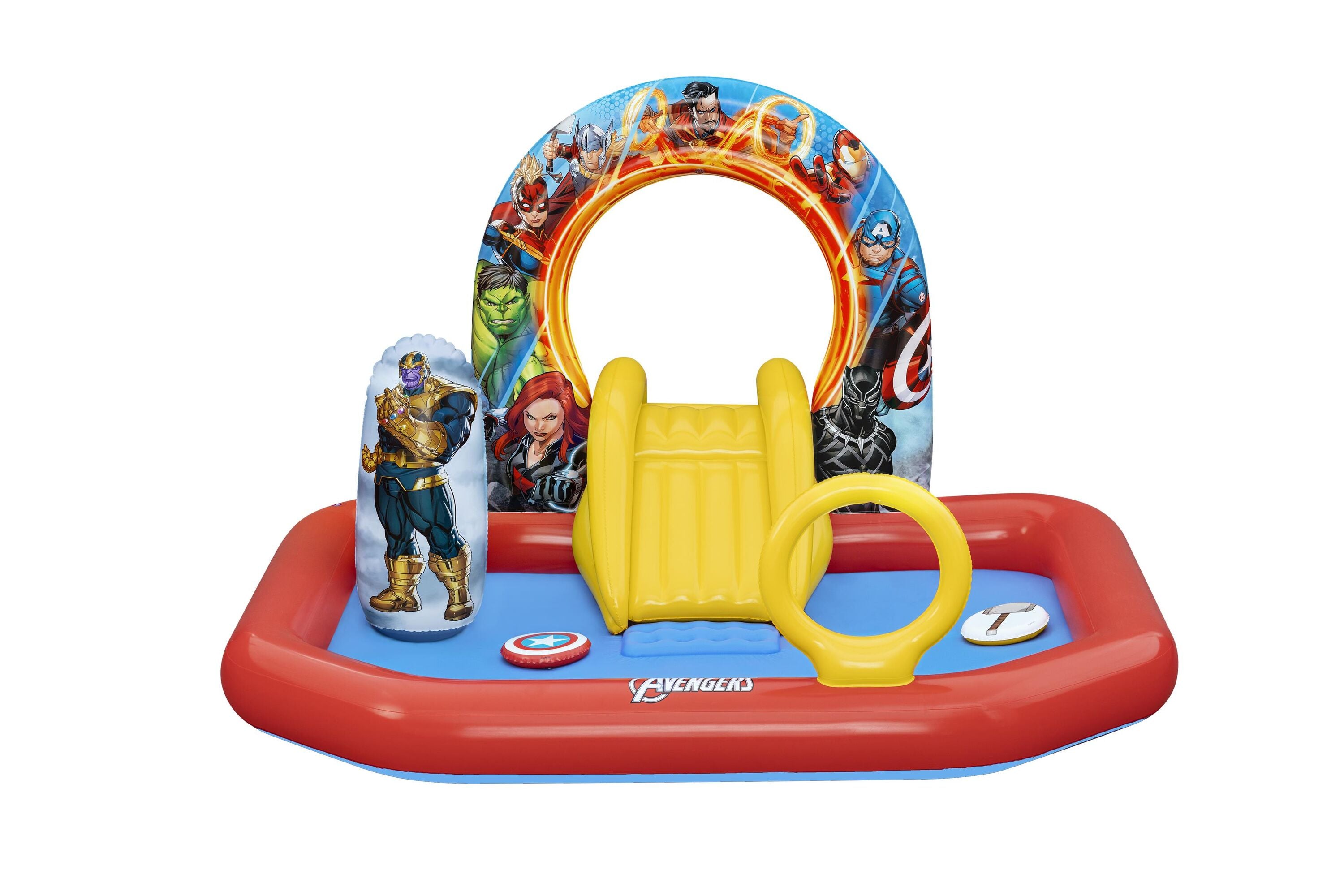 6'11" X 6'6" X 49"/2.11M X 1.98M X 1.25M AVENGERS ASSEMBLE PLAY CENTER