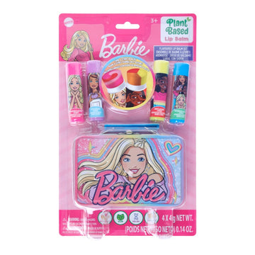 Townley Barbie 4 Pack Swirl Lip Gloss Balm With Tin Plant Based