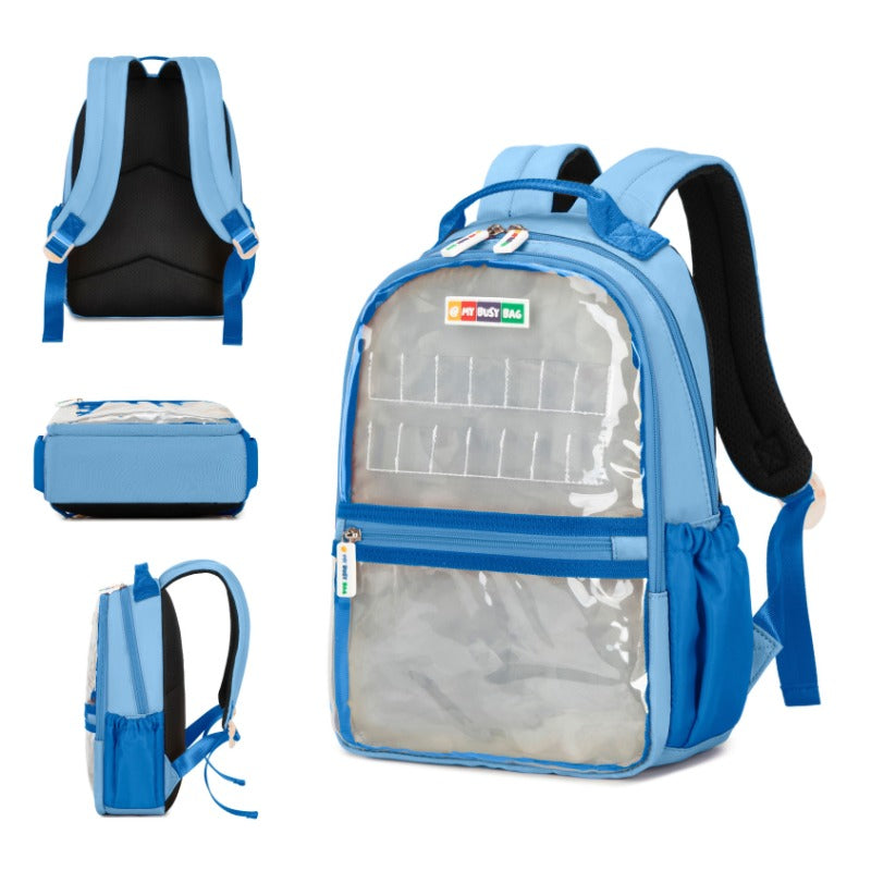 My Busy Bag Add Your Name Backpack - Blue