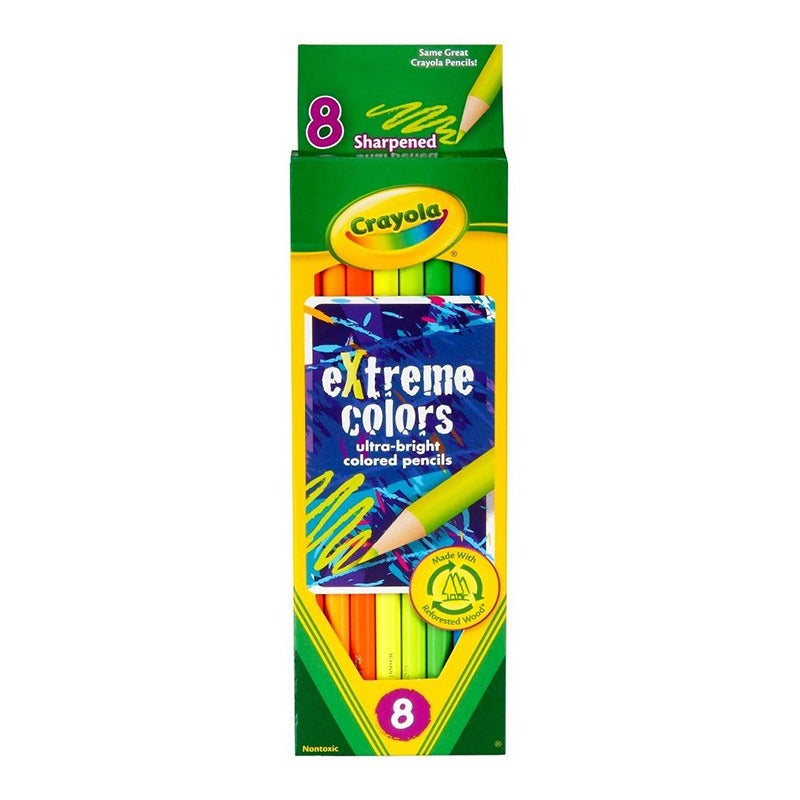 Crayola Extreme Colors Pencils - 8 Pcs