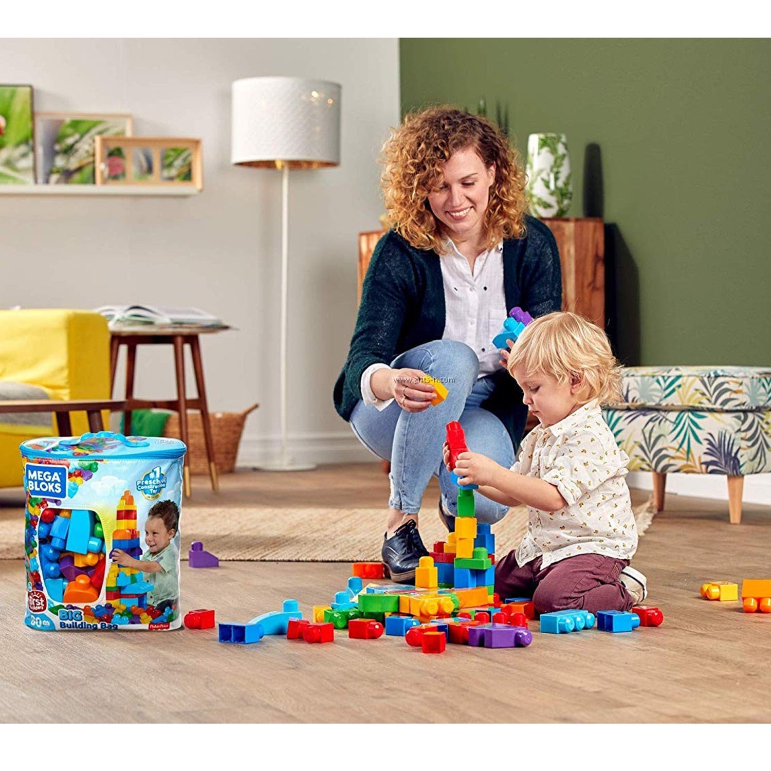 Mega Bloks Big Building Bag 80 Pcs