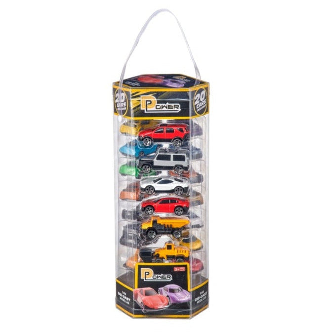 D-POWER Die Cast Car Set For Kids - 20 Pcs