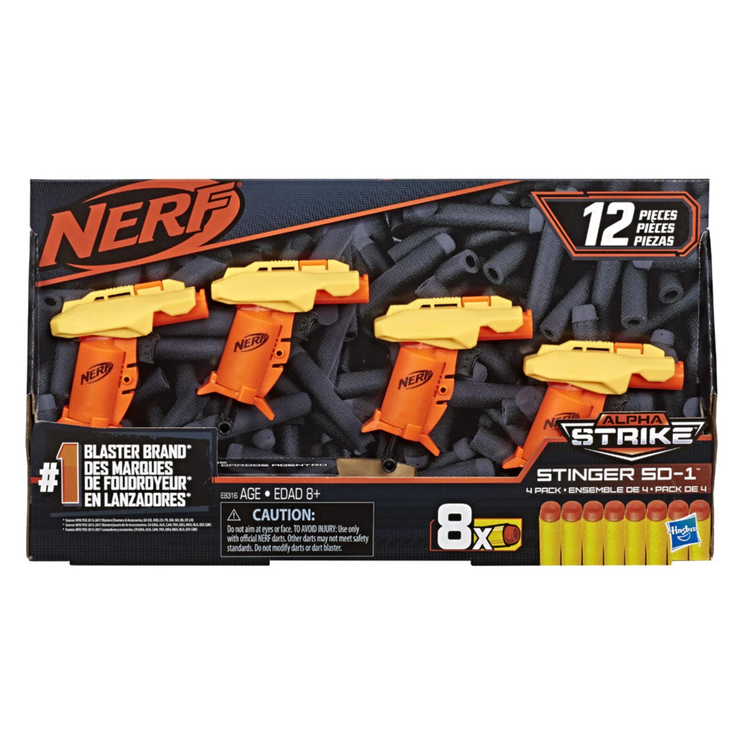 Nerf Alpha Strike Stinger Sd Blaster - Pack of 4