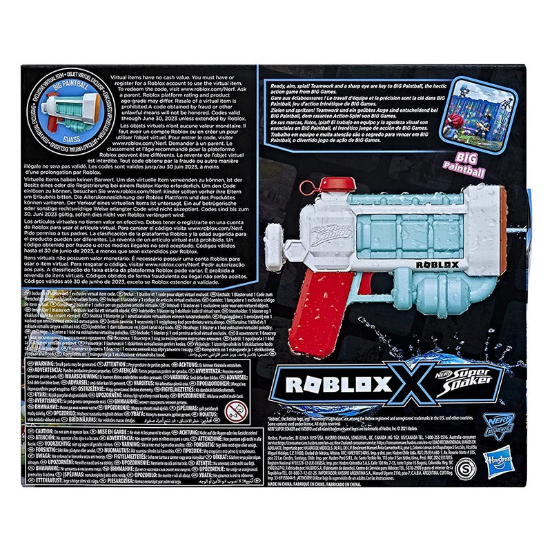 Nerf Super Soaker Roblox Big Paintball Water Toy Gun