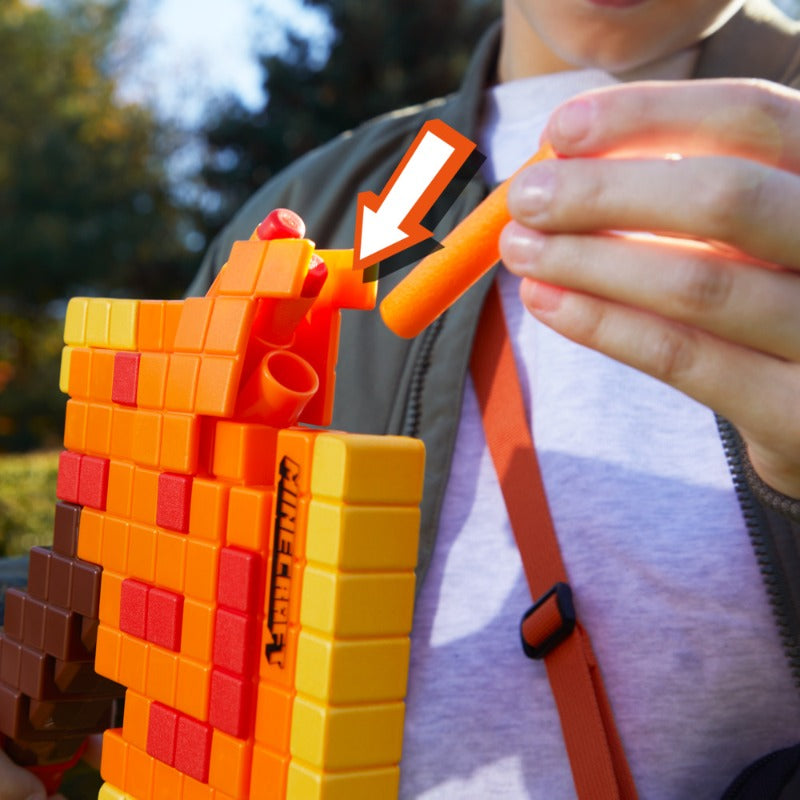 Nerf Minecraft Firebrand Dart Axe with 6 Foam Darts
