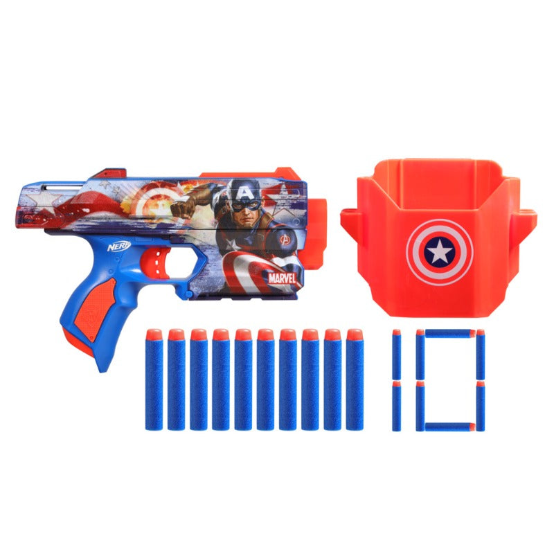 Nerf Captain America Dart Blaster with 10 Foam Darts