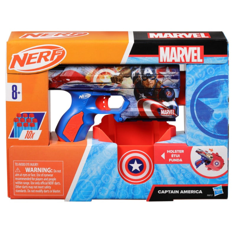 Nerf Captain America Dart Blaster with 10 Foam Darts