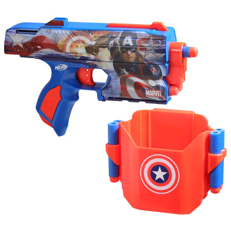 Nerf Captain America Dart Blaster with 10 Foam Darts