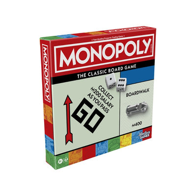 Monopoly Classic Game with Storage Tray and Larger Tokens