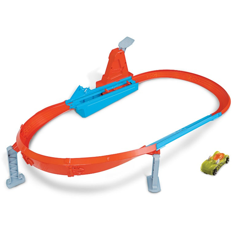 Hot Wheels Track Building Game with Racing Car Circular Path