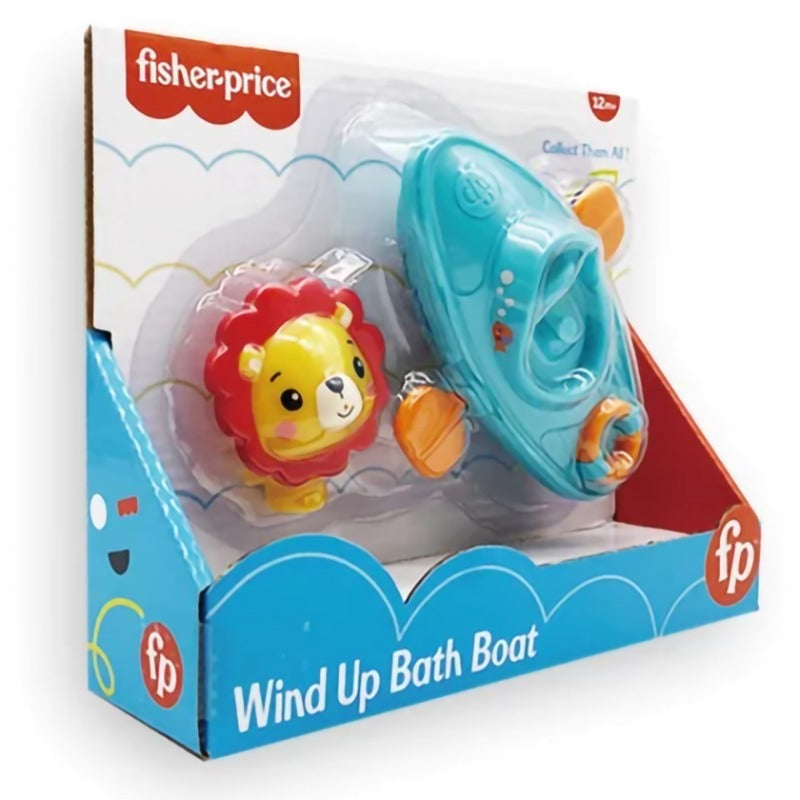 Fisher Price Wind Up Boat With Figure Animal - Lion