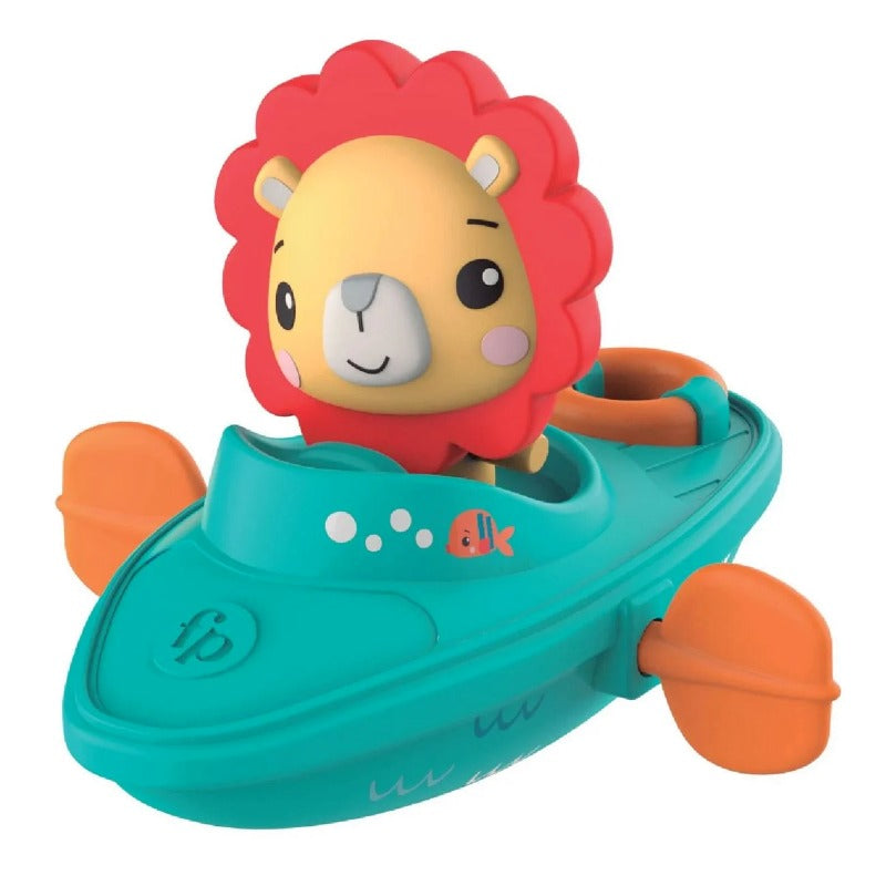 Fisher Price Wind Up Boat With Figure Animal - Lion