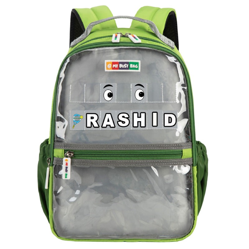 My Busy Bag Add Your Name Backpack - Green