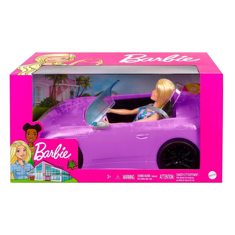 Barbie Glam Convertible Vehicle With Doll