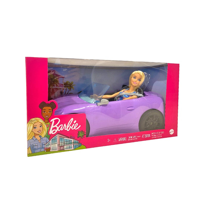 Barbie Glam Convertible Vehicle With Doll