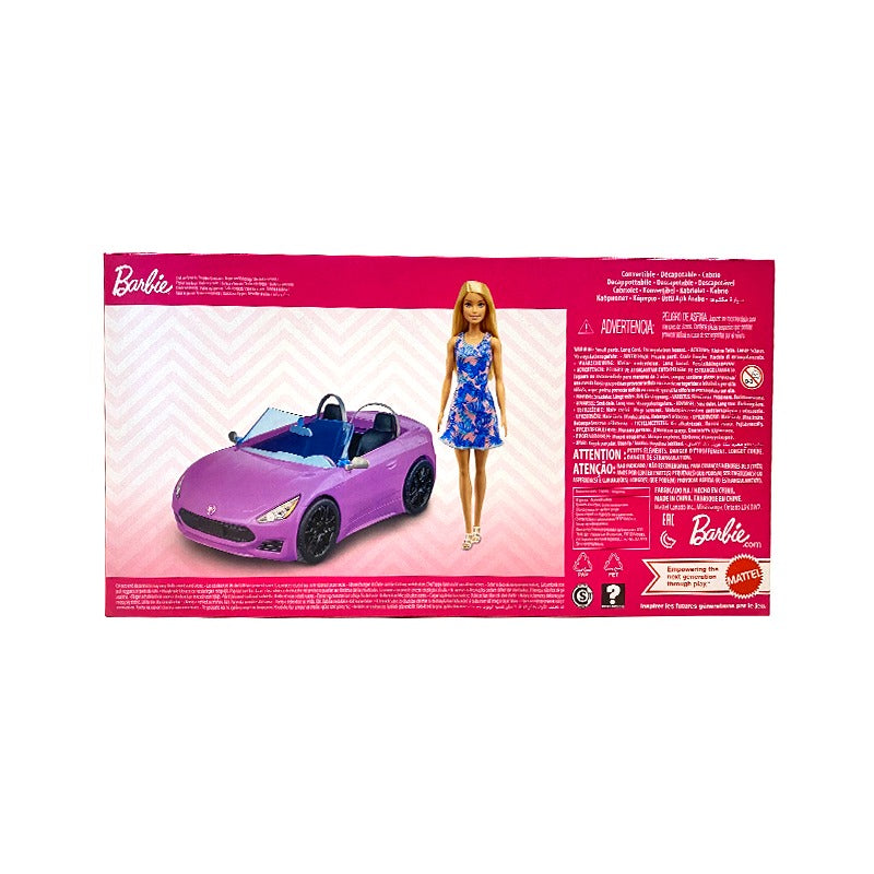 Barbie Glam Convertible Vehicle With Doll