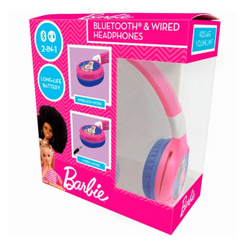 Lexibook Barbie Bluetooth And Wired Foldable Headphones