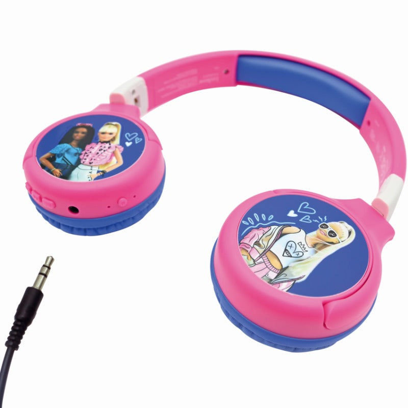 Lexibook Barbie Bluetooth And Wired Foldable Headphones