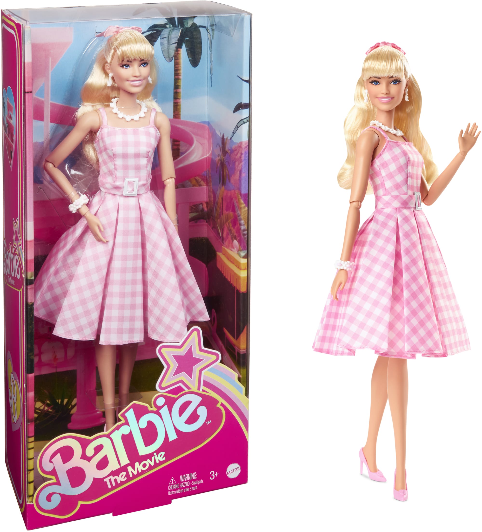 Barbie the Movie Margot Robbie Doll in Pink Dress