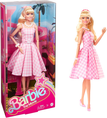 Barbie the Movie Margot Robbie Doll in Pink Dress
