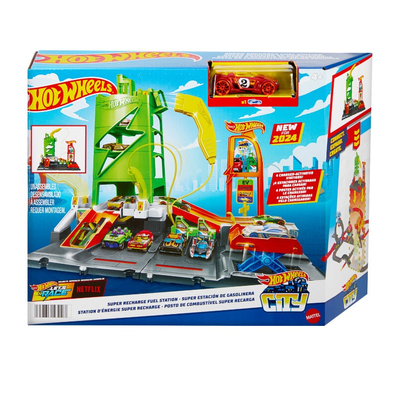 Hot Wheels City Super Recharge Gas Station Playset