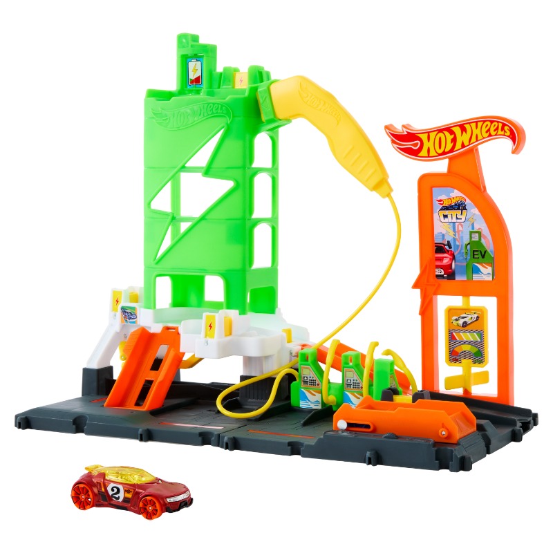 Hot Wheels City Super Recharge Gas Station Playset