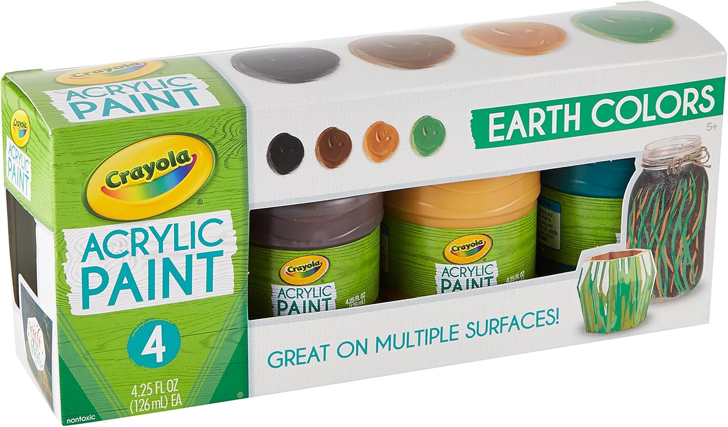 Crayola Leaves Acrylic Paint Set Earth Colors - 4 Colors
