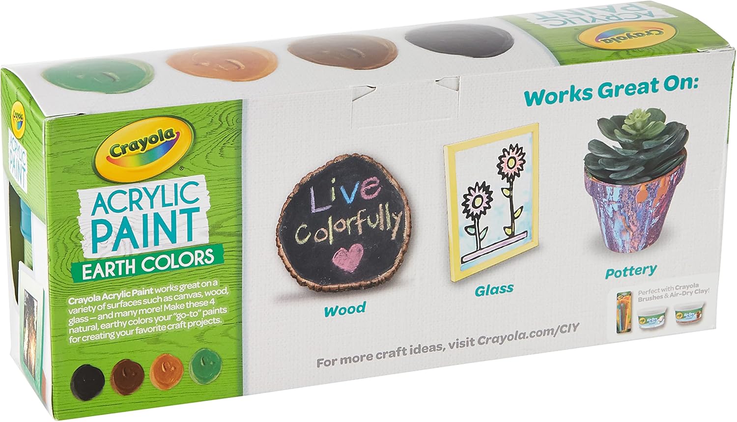Crayola Leaves Acrylic Paint Set Earth Colors - 4 Colors