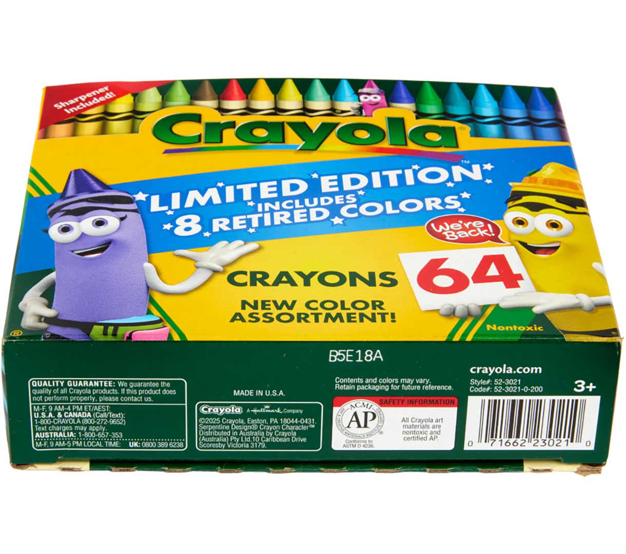 Crayola Classic & Limited Edition Retired Crayons - 64 Pack