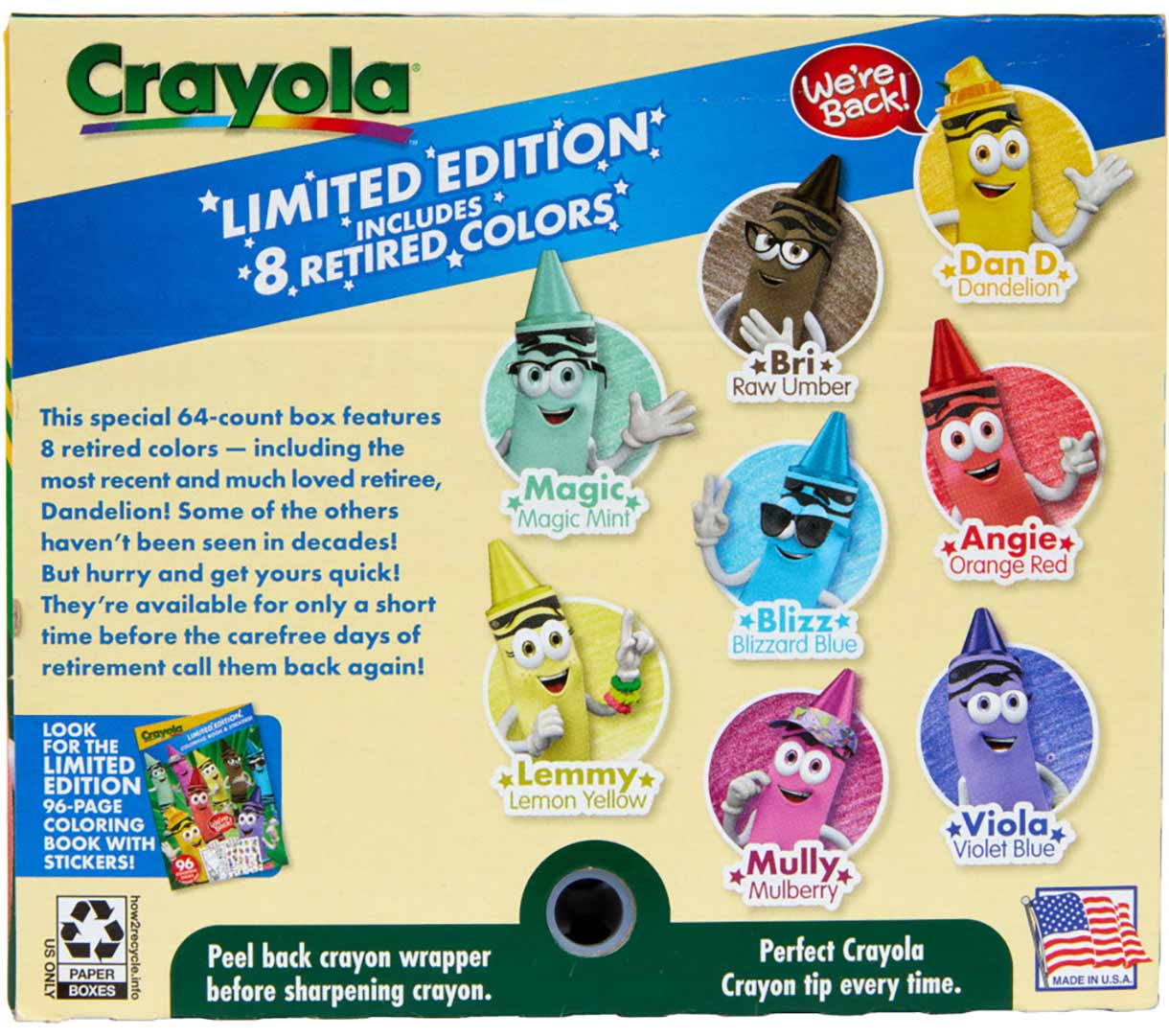Crayola Classic & Limited Edition Retired Crayons - 64 Pack