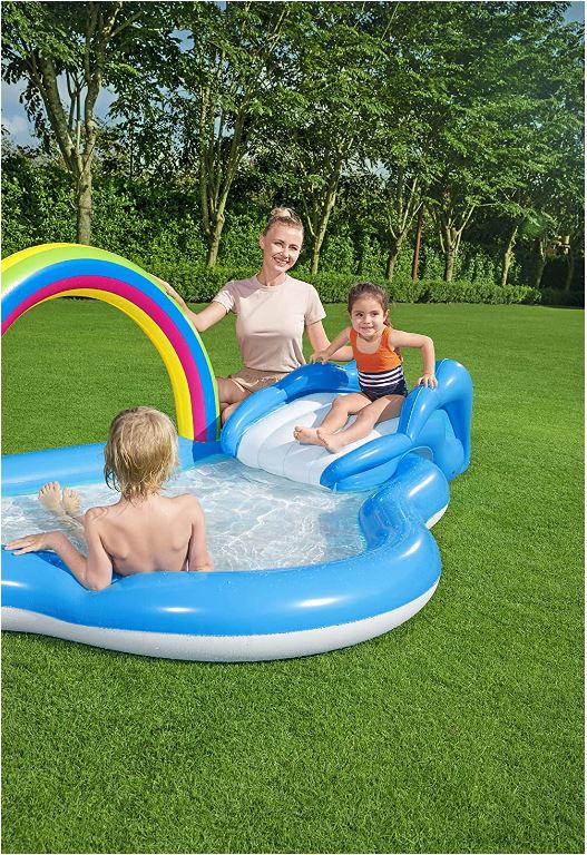 Bestway®  8'5" x 57" x 36"/2.57m x 1.45m x 91cm Rainbow N' Shine Play Center