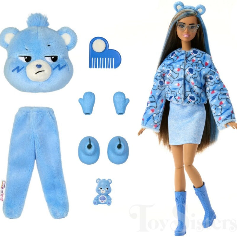 Barbie - Cutie Reveal Care Bears Series - Grumpy Bear Brunette