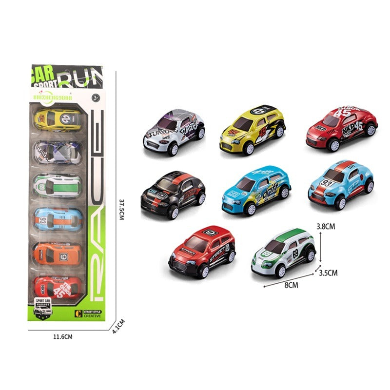 City Pull Back Alloy Car - 6 Pcs