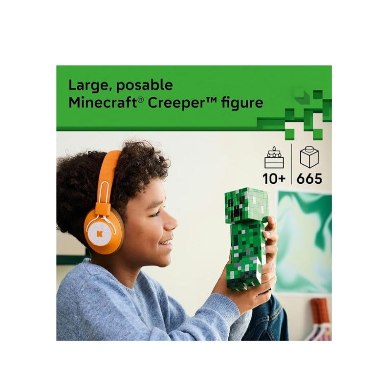 LEGO Minecraft The Creeper Gamer Decor Action Figure Building Toy 21276