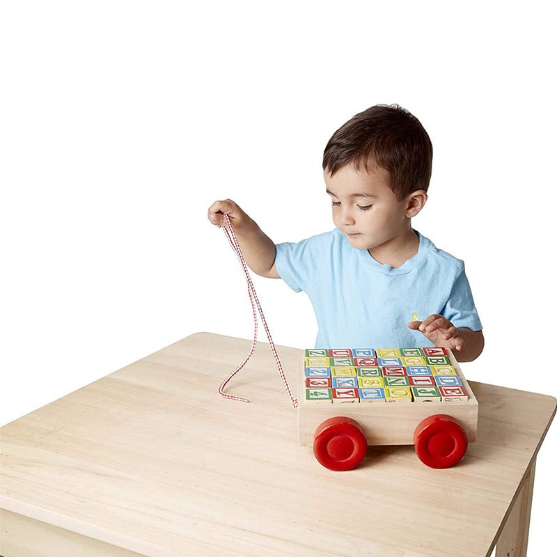 Melissa and Doug Classic ABC Block Pull Along Cart