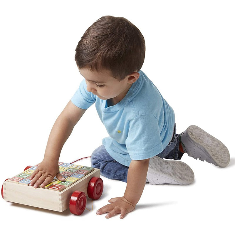 Melissa and Doug Classic ABC Block Pull Along Cart