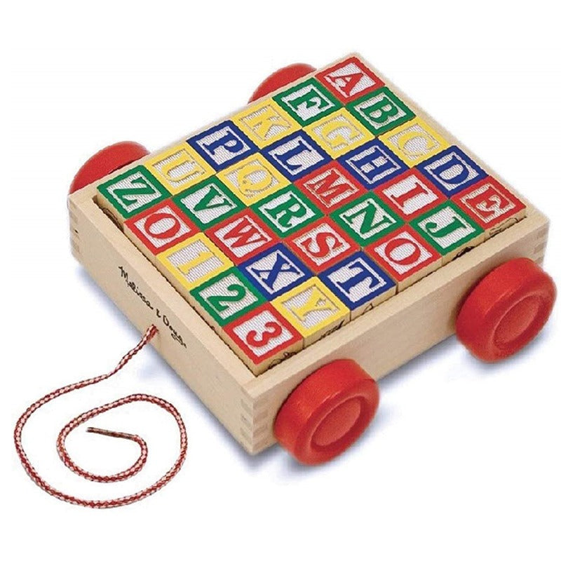 Melissa and Doug Classic ABC Block Pull Along Cart