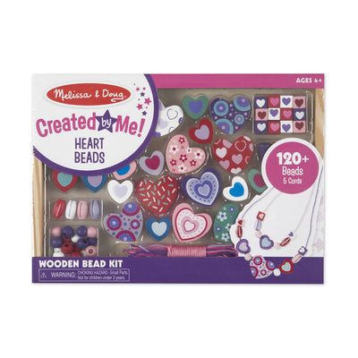 Melissa and Doug Heart Beads Wooden Bead Kit