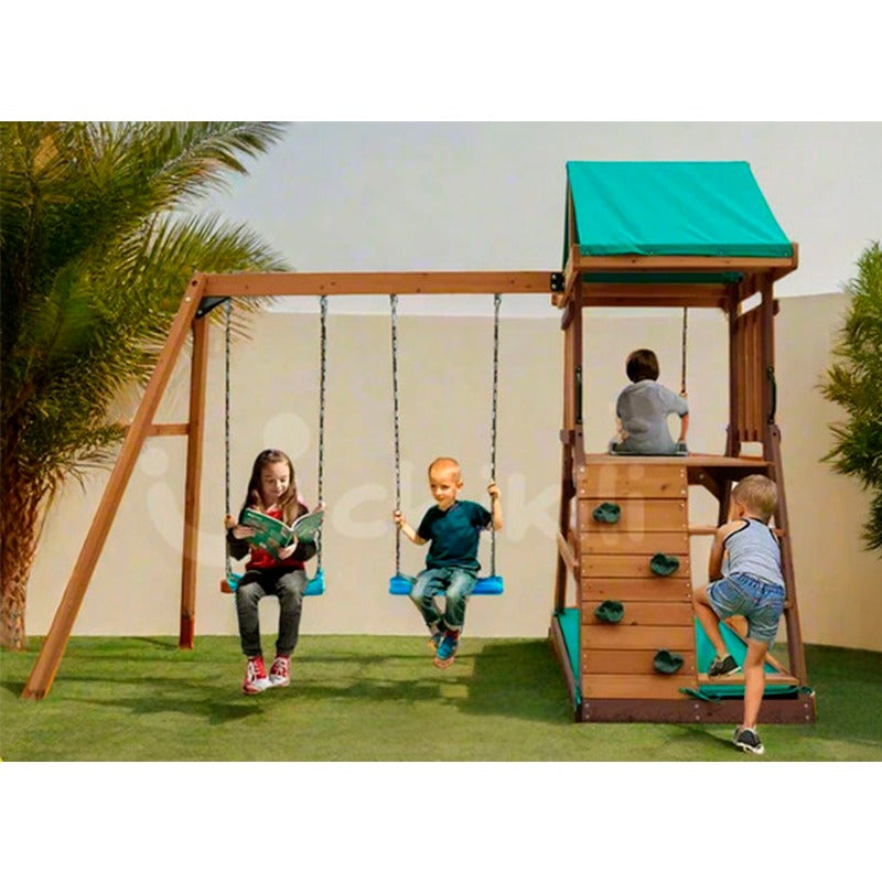 Mountpeak Matterhorn Swing Set And Playhouse