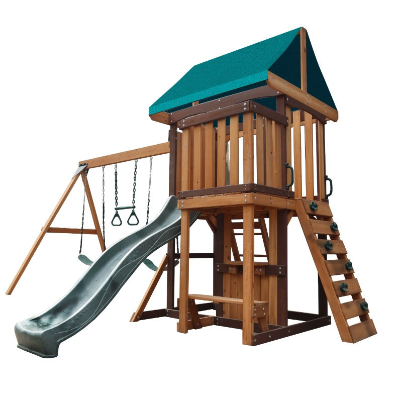 Mountpeak Logan Swing Set And Playhouse With Balcony