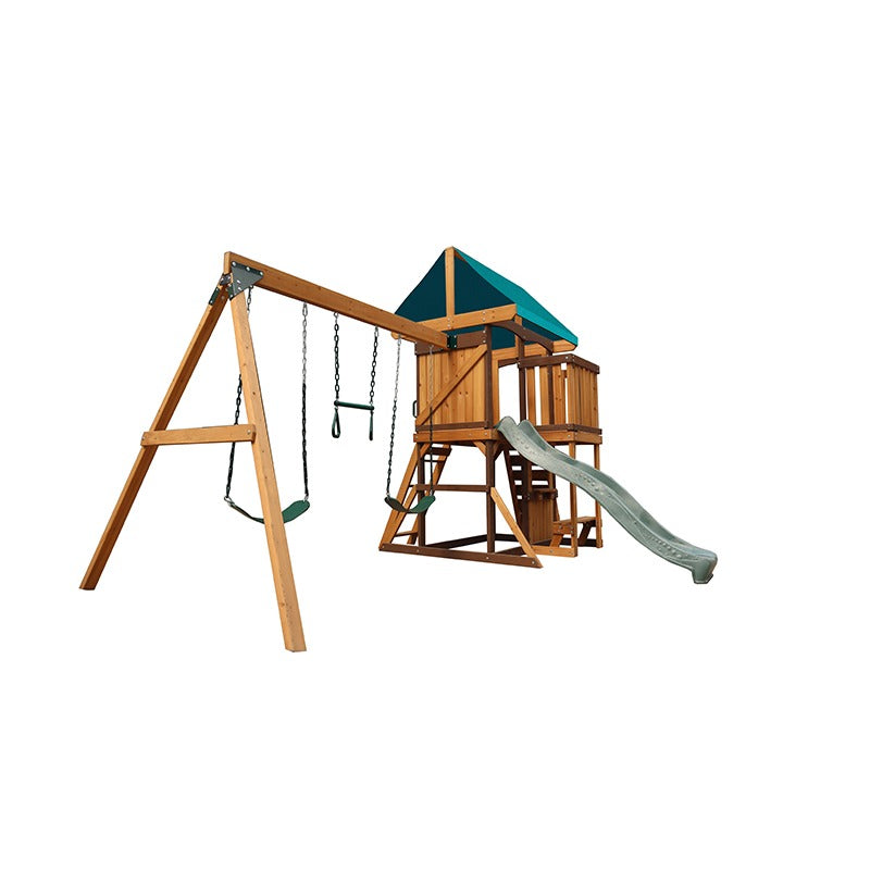 Mountpeak Logan Swing Set And Playhouse With Balcony