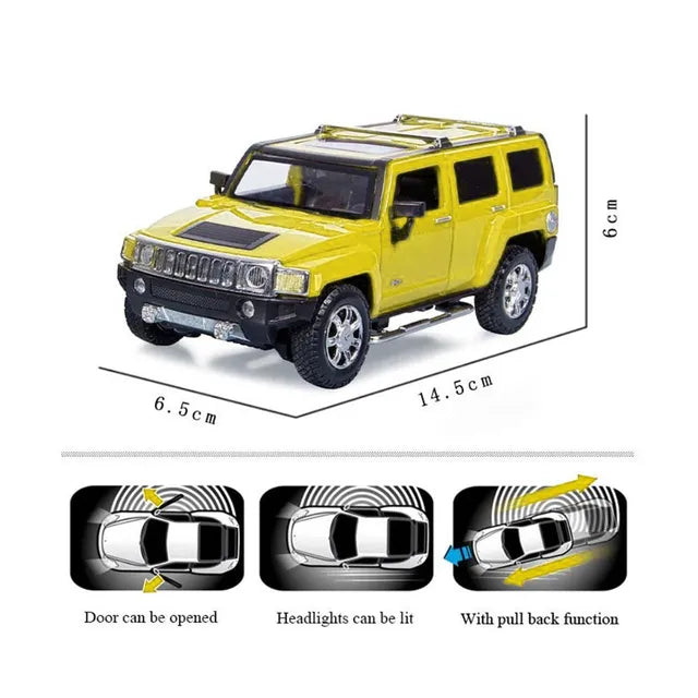 D-Power Hummer Diecast Car - Yellow
