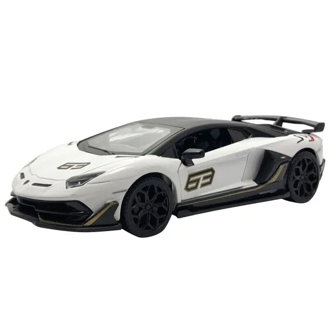 D-Power Lamborghini Aventador SVG Diecast Car - White