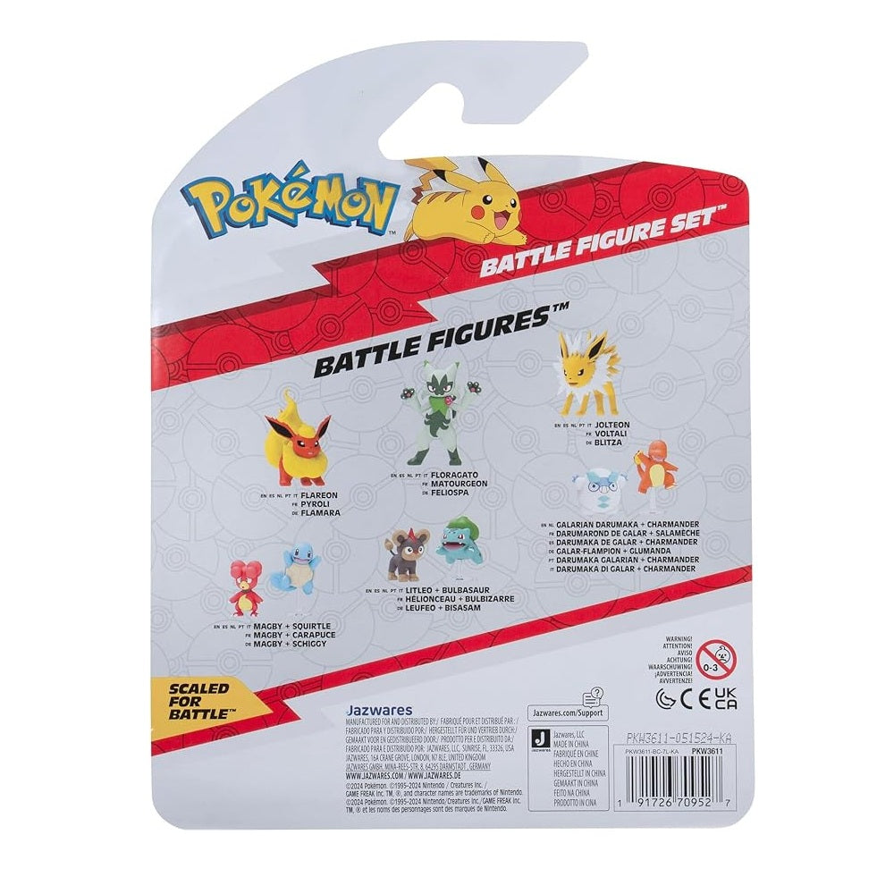 Pokémon Battle Figure Set - Pikachu, Gelatini, Flamara