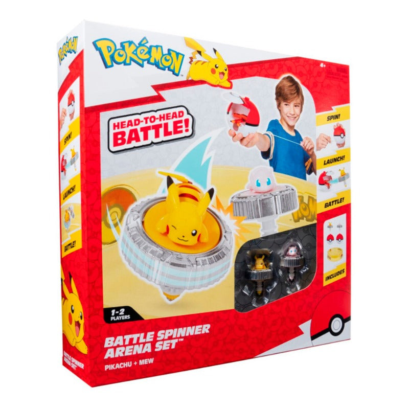 Pokémon Battle Spinner Arena Set with 2 Spinners Pikachu & Mew