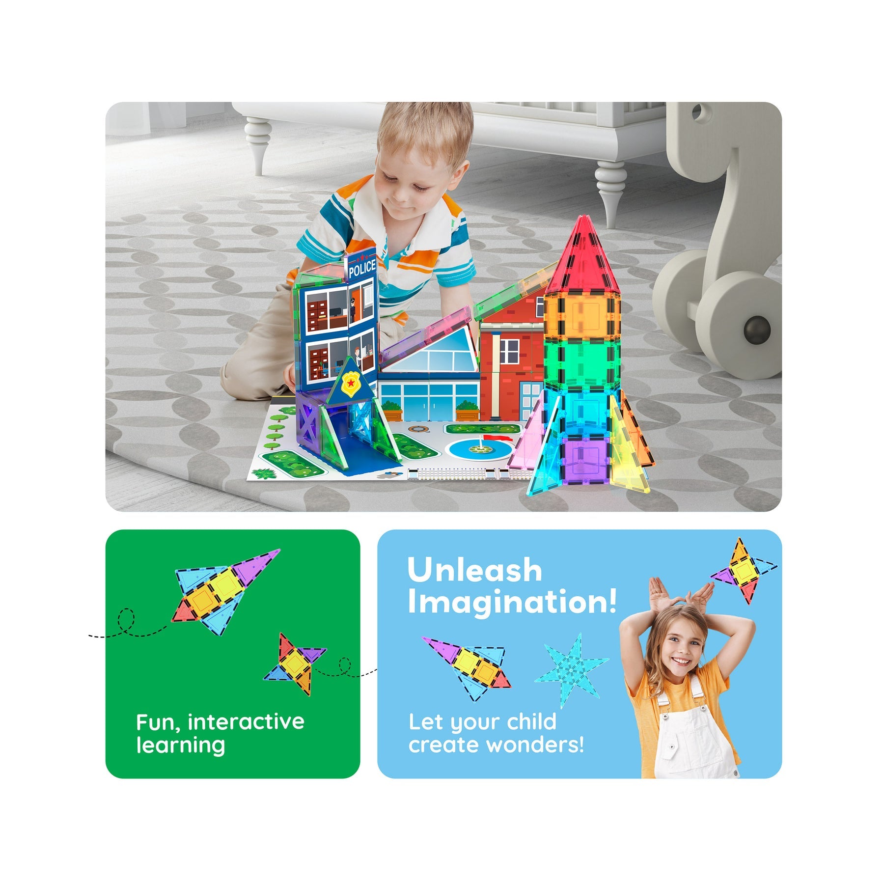 Picasso Tiles Magnetic Building Set - 32 Piece