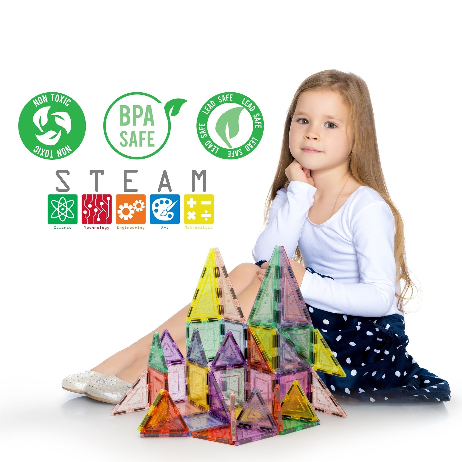 Picasso Tiles Magnetic Building Set - 48 Piece