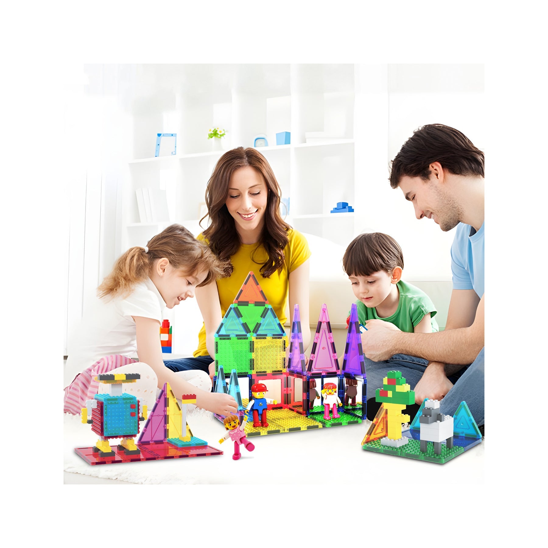 Picasso Tiles Magnetic Building Set - 63 Piece