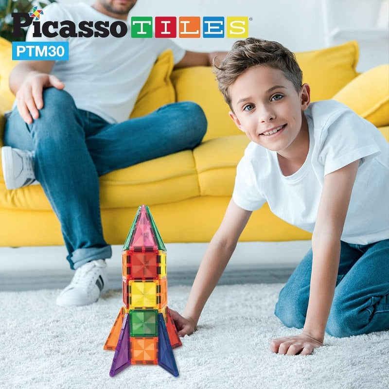 Picasso Tiles Magnetic Building Set - 30 Piece